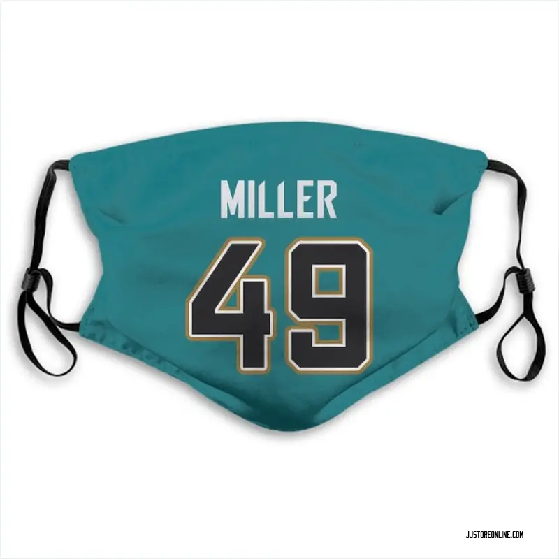 Bruce Miller Jacksonville Jaguars Jersey Name & Number Face Mask ...