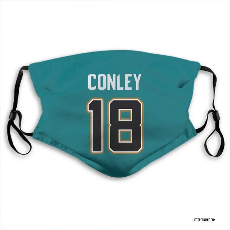 Chris Conley Jacksonville Jaguars Jersey Name & Number Face Mask - Teal